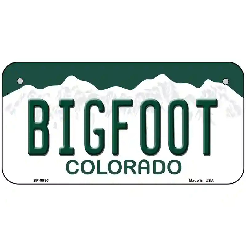 Bigfoot Colorado Metal Novelty License Plate 6" x 3" (BP)