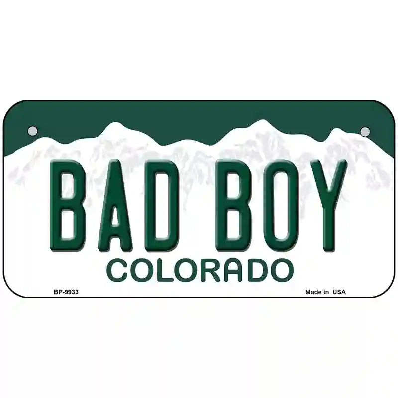 Bad Boy Colorado Metal Novelty License Plate 6" x 3" (BP)