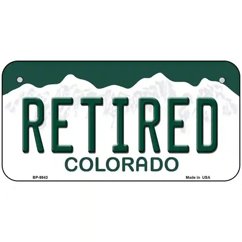 Retired Colorado Metal Novelty License Plate 6" x 3" (BP)