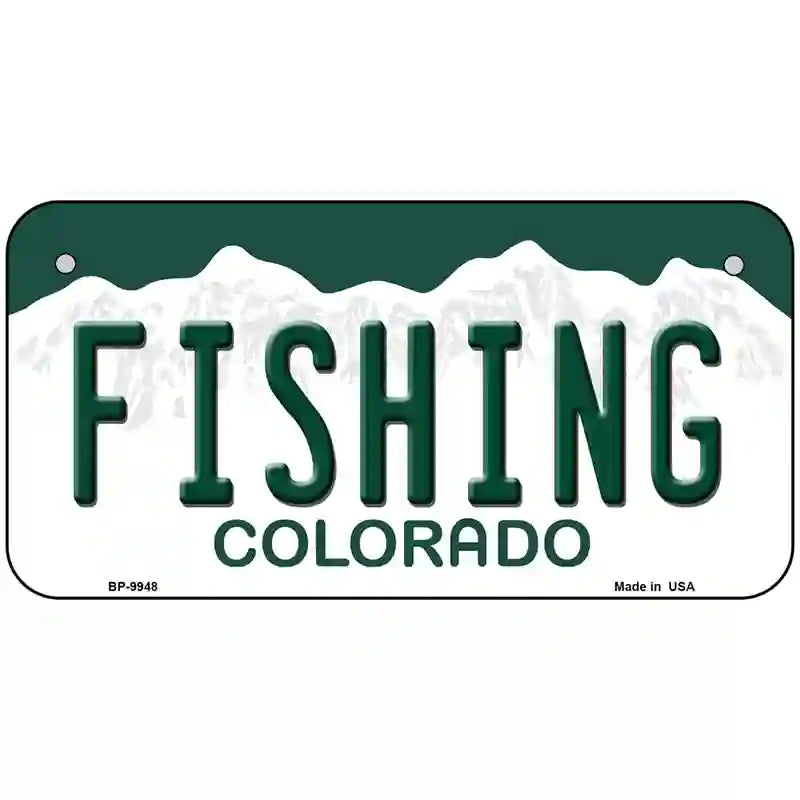 Fishing Colorado Metal Novelty License Plate