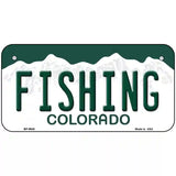 Fishing Colorado Metal Novelty License Plate 6" x 3" (BP)