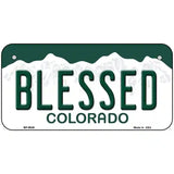 Blessed Colorado Metal Novelty License Plate 6" x 3" (BP)