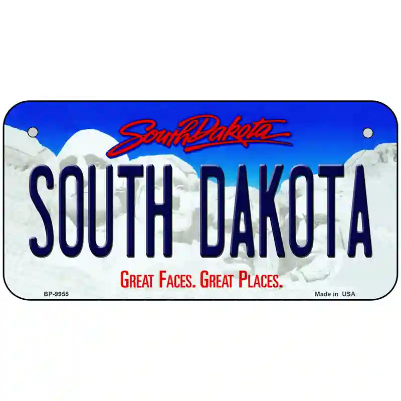 South Dakota Metal Novelty License Plate 6" x 3" (BP)