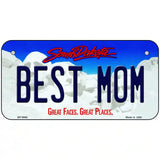 Best Mom South Dakota Metal Novelty License Plate 6" x 3" (BP)