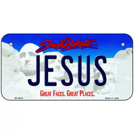 Jesus South Dakota Metal Novelty License Plate 6" x 3" (BP)