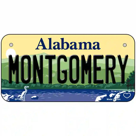 Montgomery Alabama Metal Novelty License Plate 6" x 3" (BP)