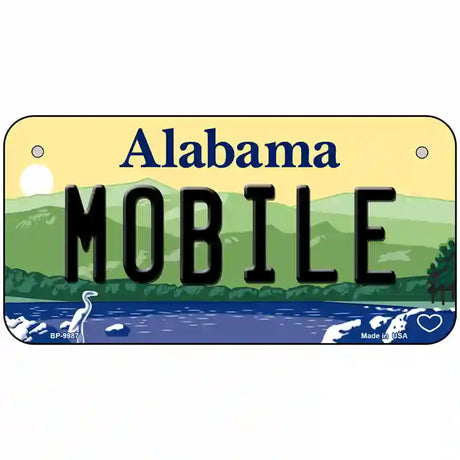 Mobile Alabama Metal Novelty License Plate 6" x 3" (BP)