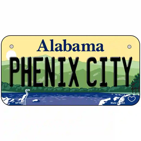 Phenix City Alabama Metal Novelty License Plate 6" x 3" (BP)