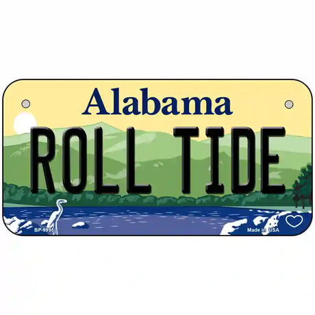 Roll Tide Alabama Metal Novelty License Plate 6" x 3" (BP)