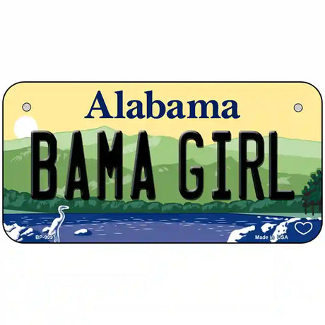 Bama Girl Alabama Metal Novelty License Plate 6" x 3" (BP)