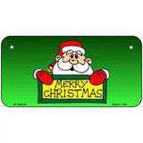 Merry Christmas Santa Metal Novelty License Plate 6" x 3" (BP)