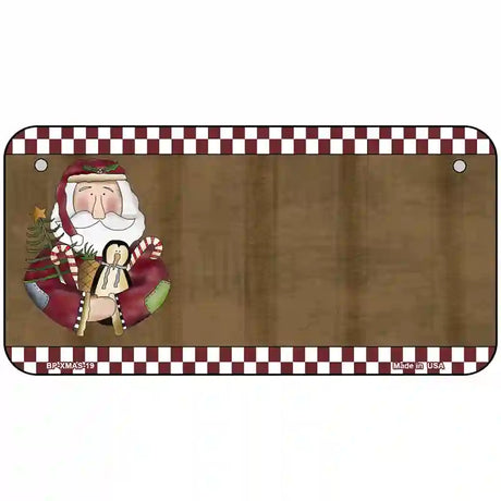 Santa With Rag Doll Metal Novelty License Plate 6" x 3" (BP)