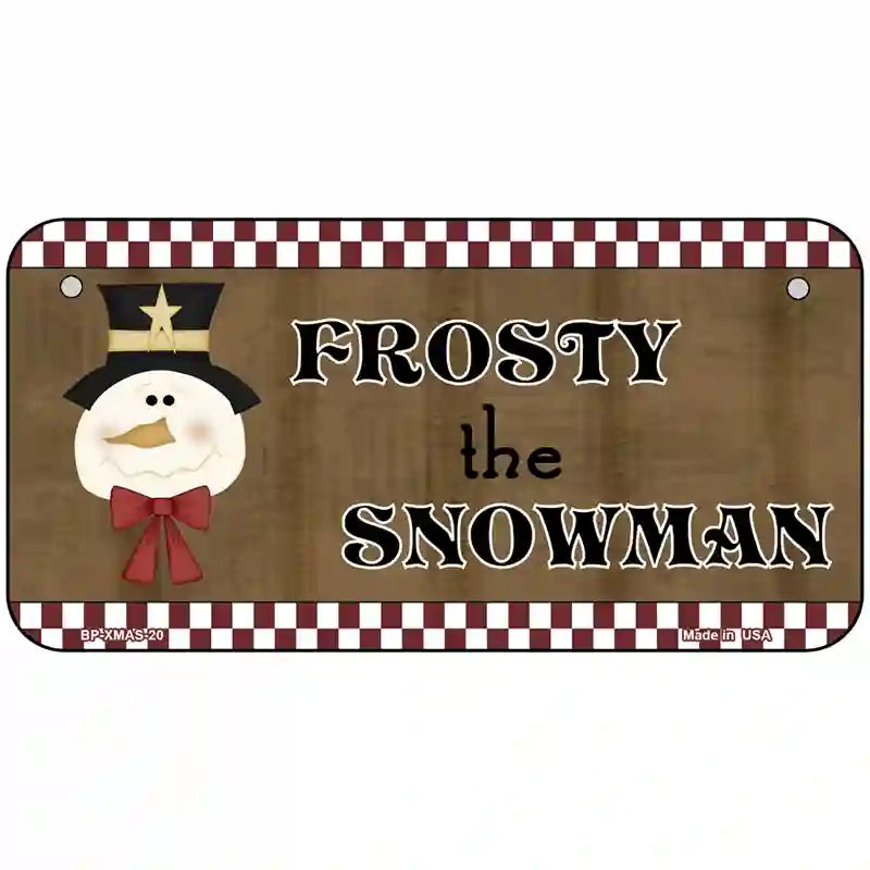 Frosty The Snowman Metal Novelty License Plate 6" x 3" (BP)