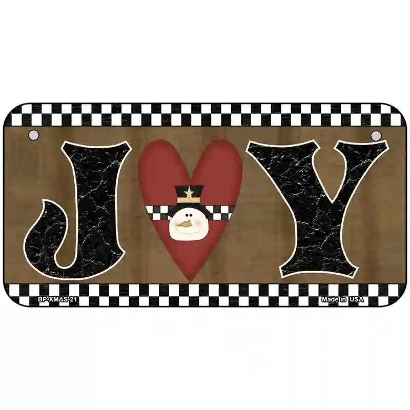 Joy Metal Novelty License Plate 6" x 3" (BP)