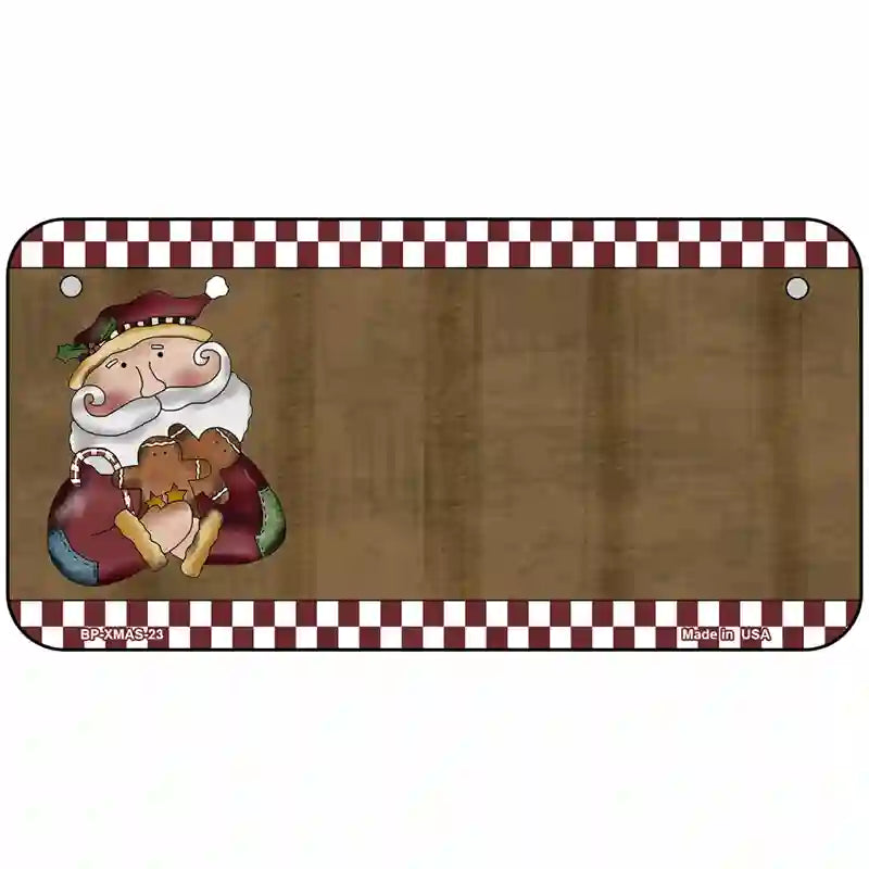 Santa Offset Metal Novelty License Plate 6" x 3" (BP)