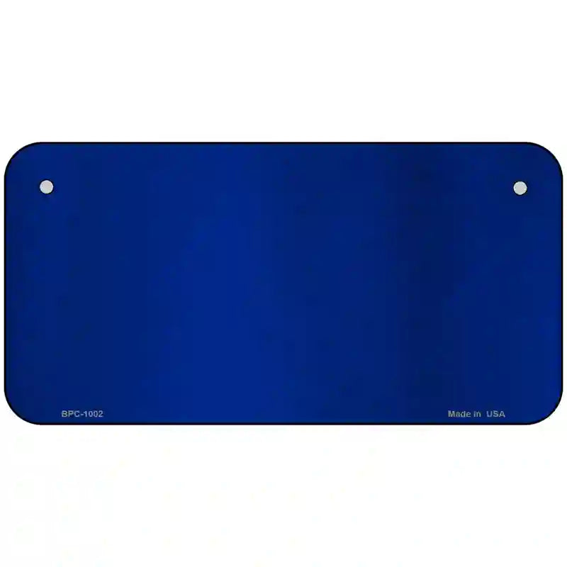 Blue Metallic Solid Metal Novelty License Plate 6" x 3" (BPC)