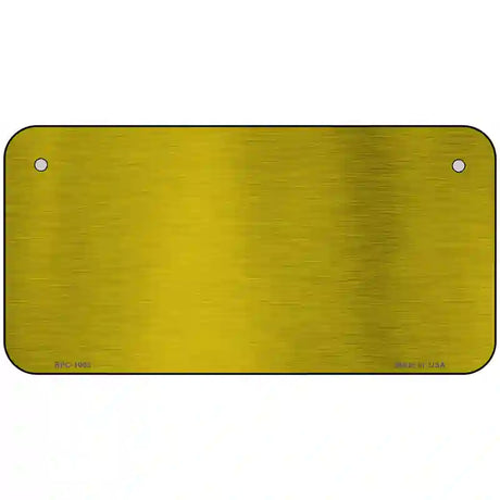 Yellow Metallic Solid Metal Novelty License Plate 6" x 3" (BPC)