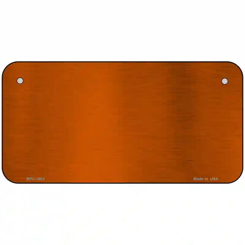 Orange Metallic Solid Metal Novelty License Plate 6" x 3" (BPC)