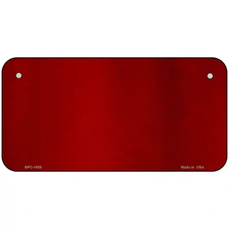 Red Metallic Solid Metal Novelty License Plate 6" x 3" (BPC)