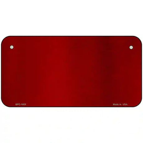 Red Metallic Solid Metal Novelty License Plate 6" x 3" (BPC)