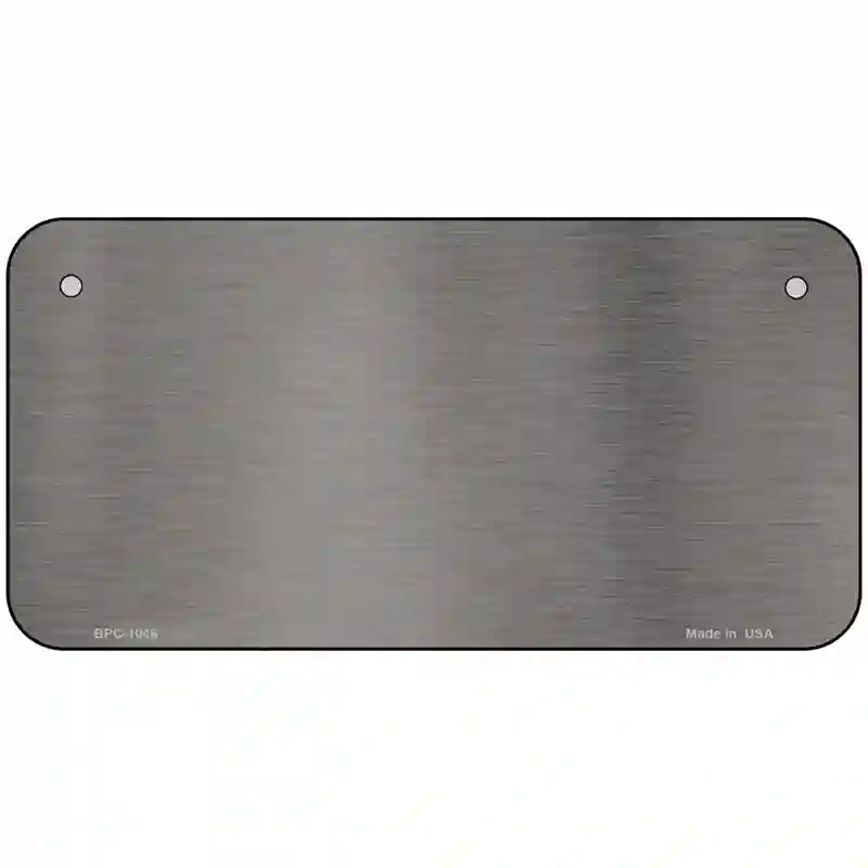 Grey Metallic Solid Metal Novelty License Plate 6" x 3" (BPC)