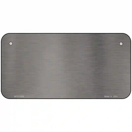 Grey Metallic Solid Metal Novelty License Plate 6" x 3" (BPC)