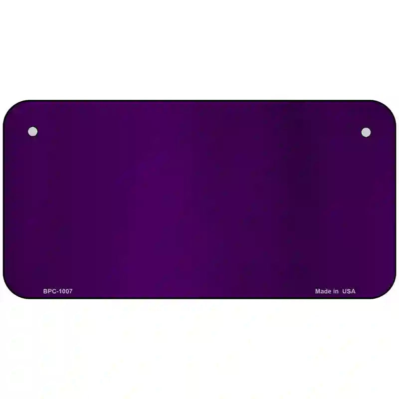 Purple Metallic Solid Metal Novelty License Plate 6" x 3" (BPC)