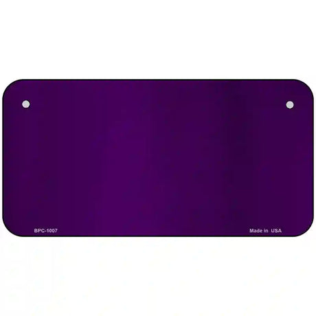 Purple Metallic Solid Metal Novelty License Plate 6" x 3" (BPC)