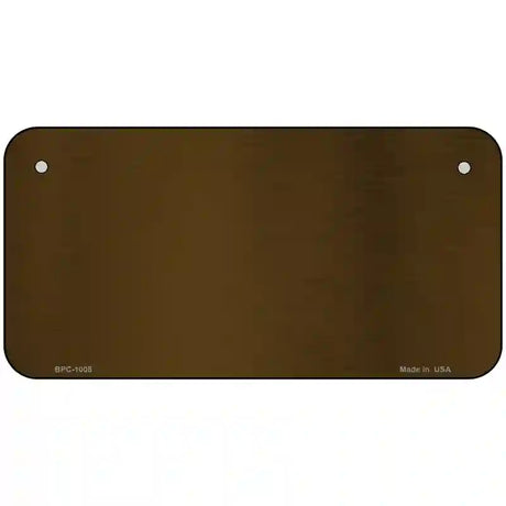 Brown Metallic Solid Metal Novelty License Plate 6" x 3" (BPC)