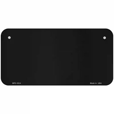 Black Metallic Solid Metal Novelty License Plate 6" x 3" (BPC)