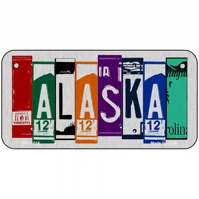 Alaska License Plate Art Metal Novelty License Plate 6" x 3" (BPC)