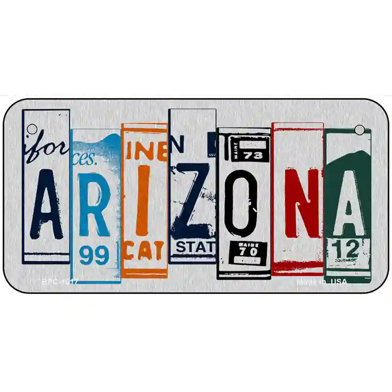 Arizona License Plate Art Metal Novelty License Plate 6" x 3" (BPC)