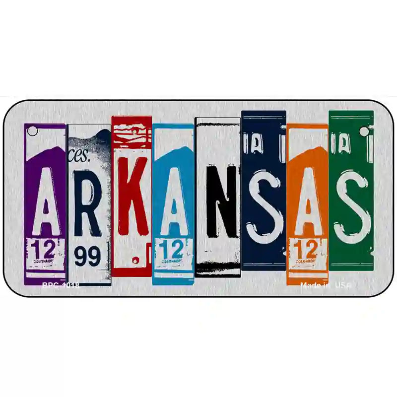 Arkansas License Plate Art Metal Novelty License Plate 6" x 3" (BPC)