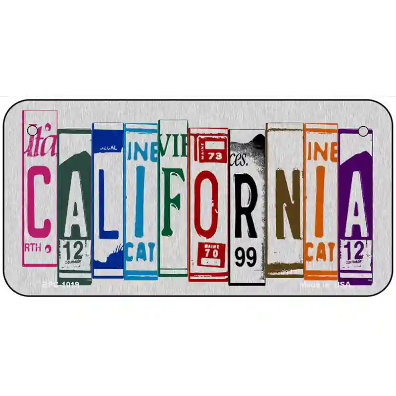 California License Plate Art Metal Novelty License Plate 6" x 3" (BPC)