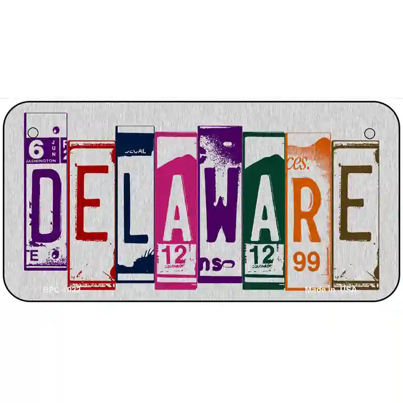 Delaware License Plate Art Metal Novelty License Plate 6" x 3" (BPC)