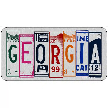 Georgia License Plate Art Metal Novelty License Plate 6" x 3" (BPC)