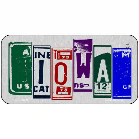 Iowa License Plate Art Metal Novelty License Plate 6" x 3" (BPC)