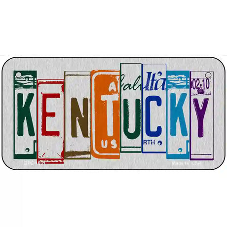 Kentucky License Plate Art Metal Novelty License Plate 6" x 3" (BPC)