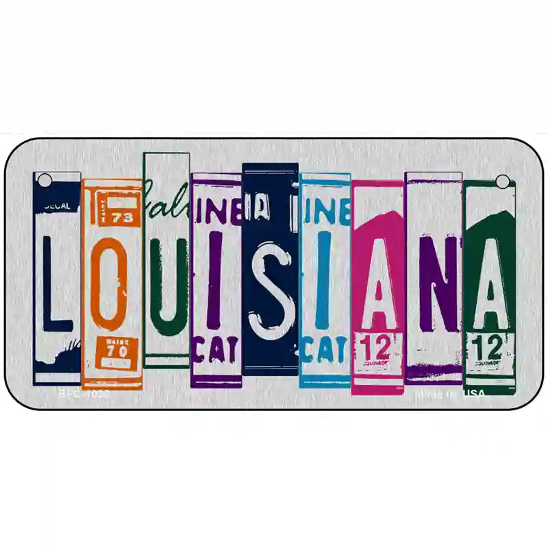 Louisiana License Plate Art Metal Novelty License Plate 6" x 3" (BPC)