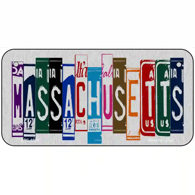 Massachusetts License Plate Art Metal Novelty License Plate 6" x 3" (BPC)