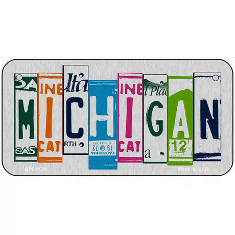 Michigan License Plate Art Metal Novelty License Plate 6" x 3" (BPC)