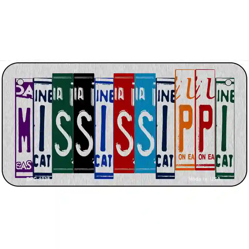 Mississippi License Plate Art Metal Novelty License Plate 6" x 3" (BPC)