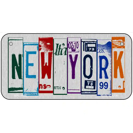 New York License Plate Art Metal Novelty License Plate 6" x 3" (BPC)