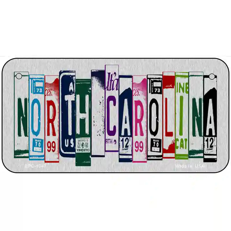 North Carolina License Plate Art Metal Novelty License Plate