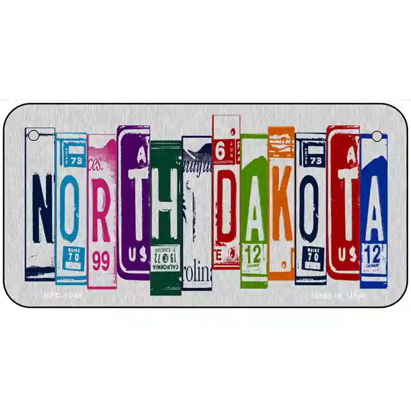 North Dakota License Plate Art Metal Novelty License Plate 6" x 3" (BPC)