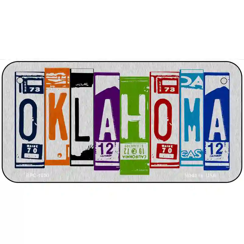 Oklahoma License Plate Art Metal Novelty License Plate 6" x 3" (BPC)