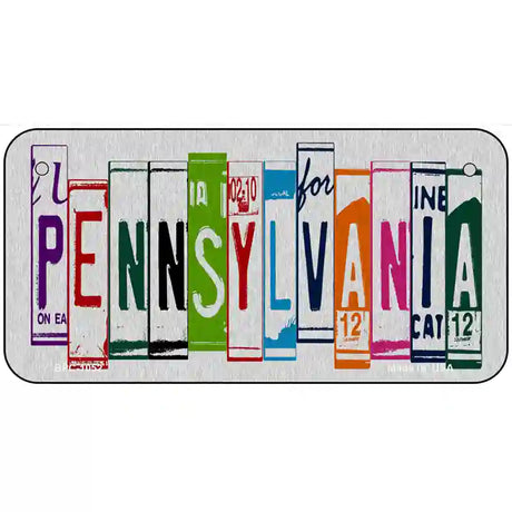 Pennsylvania License Plate Art Metal Novelty License Plate 6" x 3" (BPC)