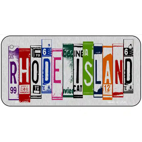 Rhode Island License Plate Art Metal Novelty License Plate 6" x 3" (BPC)