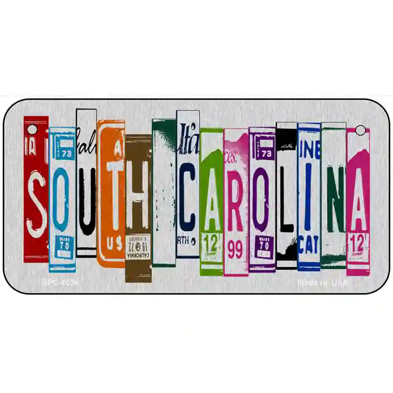 South Carolina License Plate Art Metal Novelty License Plate 6" x 3" (BPC)