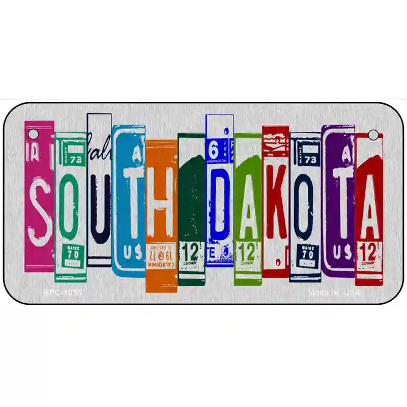 South Dakota License Plate Art Metal Novelty License Plate 6" x 3" (BPC)